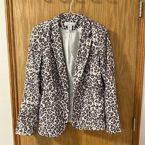 Leopard Print Blazer